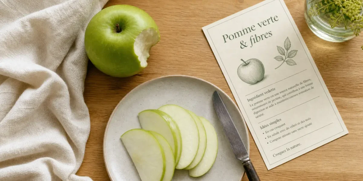 Pomme verte bienfait : Granny Smith fibres et peau