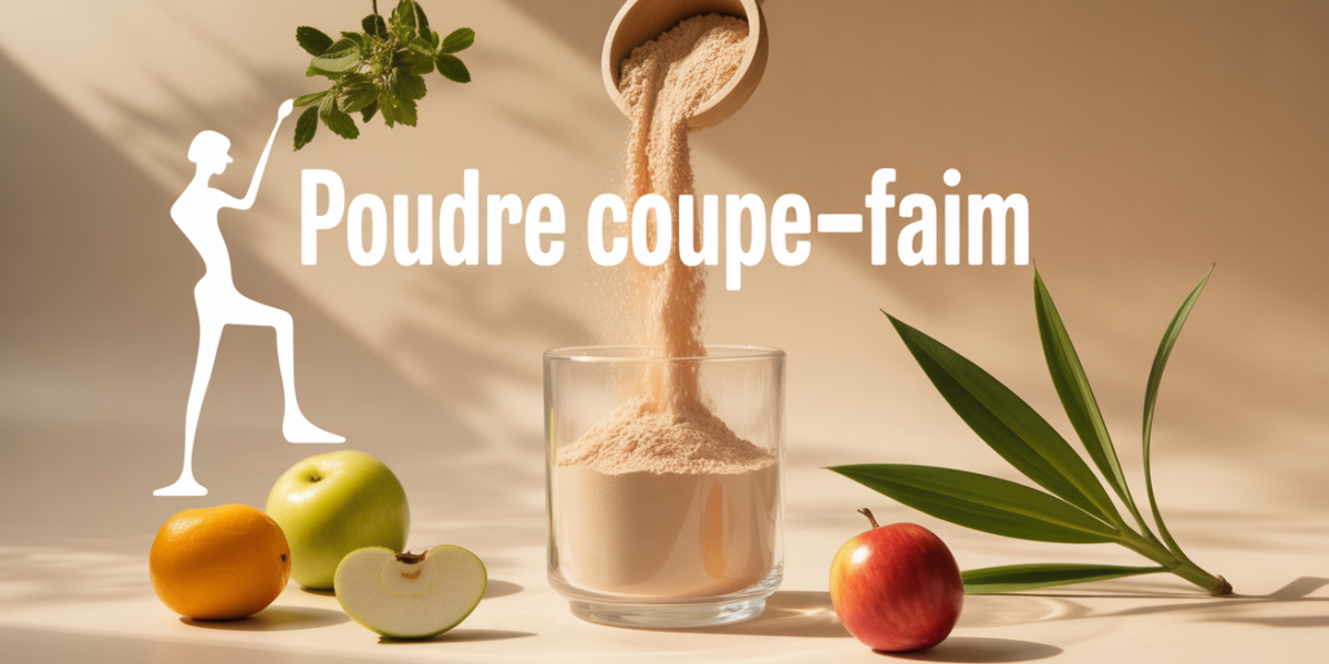Poudre coupe-faim konjac dans verre d'eau énergie naturelle