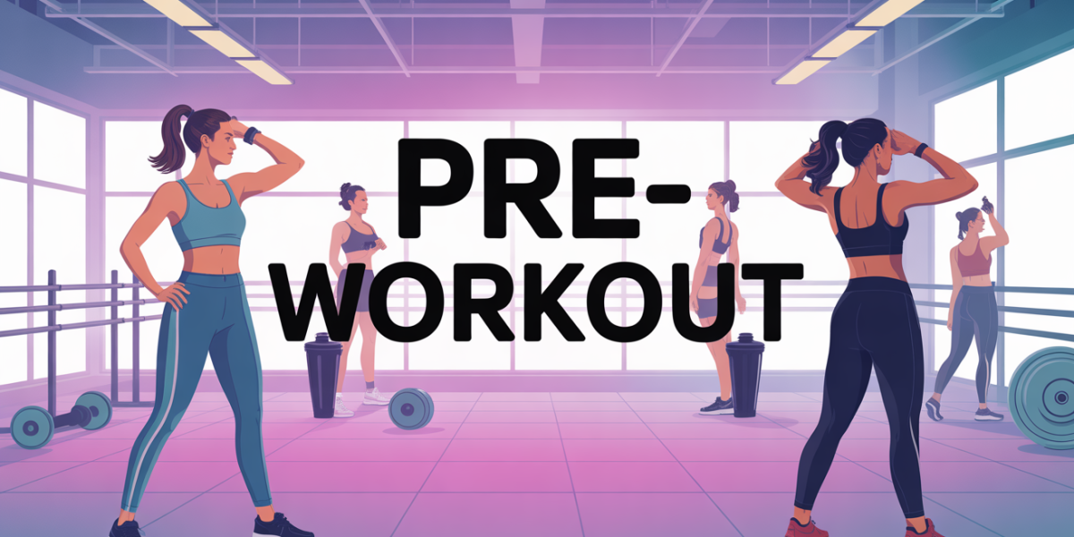 illustration pre workout femme motivation salle de sport
