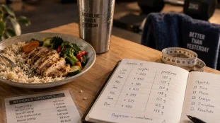 Prise de muscle : surplus modéré, repas mesuré et tour de taille