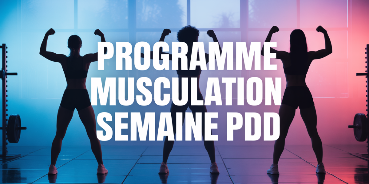 programme musculation semaine PDF ambiance dynamique femmes haltères tapis