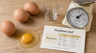Protéine dans un oeuf : 6 à 7 g en moyenne par œuf