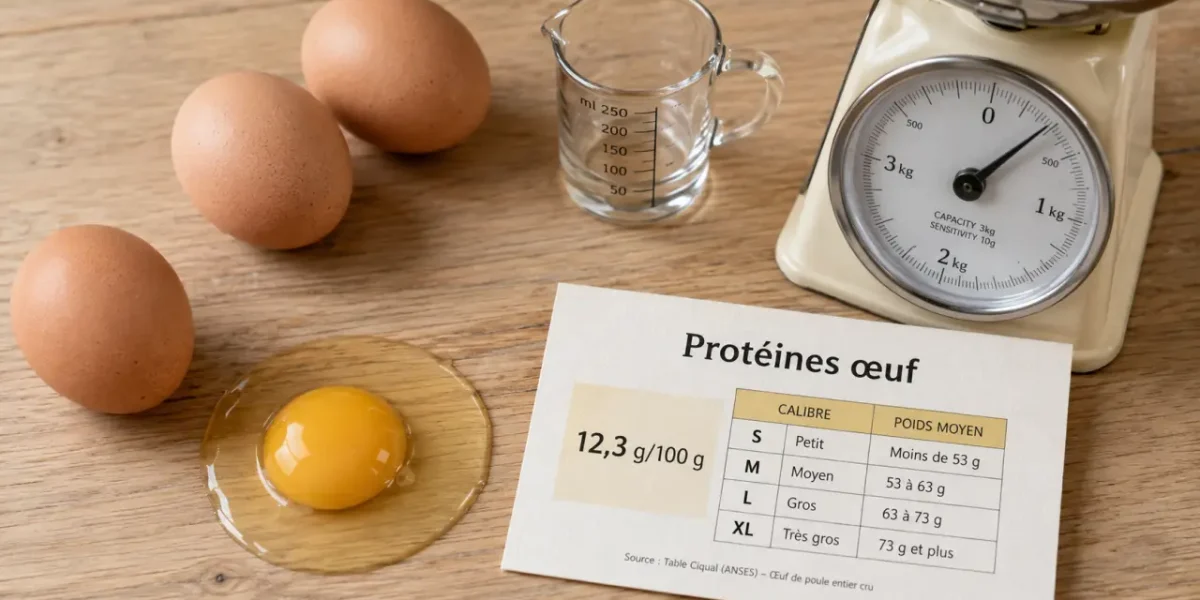 Protéine dans un oeuf : 6 à 7 g en moyenne par œuf