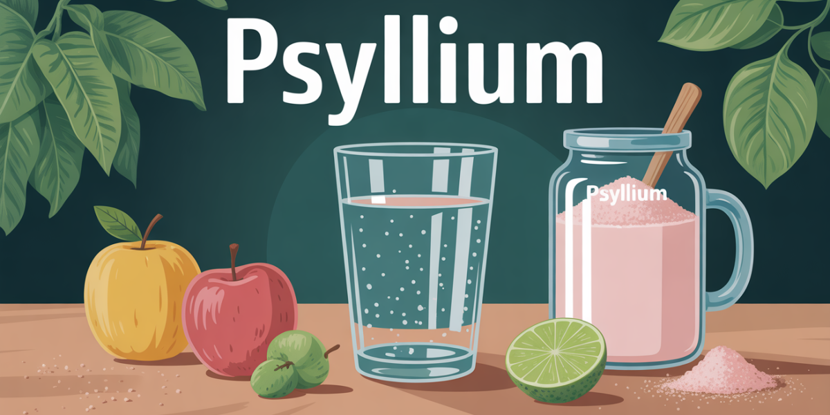 psyllium avant de dormir en image verre eau fruits