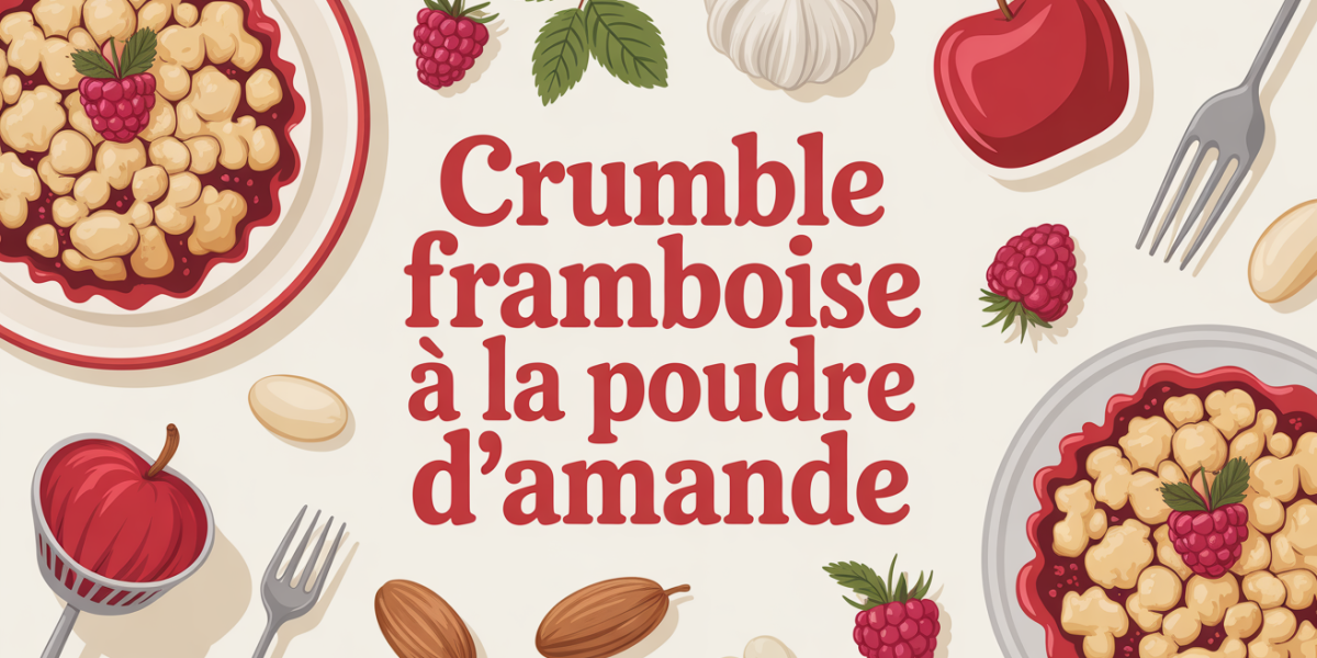 recette crumble framboise poudre amande plat famille