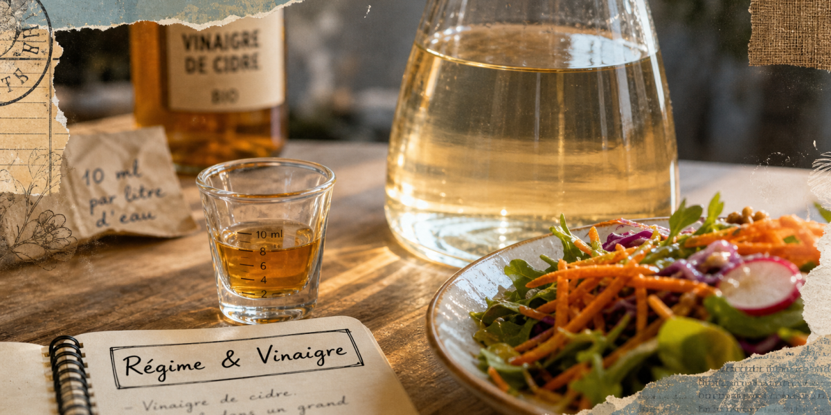 Régime et vinaigre de cidre : 10 ml par jour, efficacité réelle et risques à éviter
