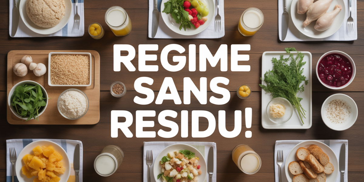 tableau regime sans residu aliments autorises interdits