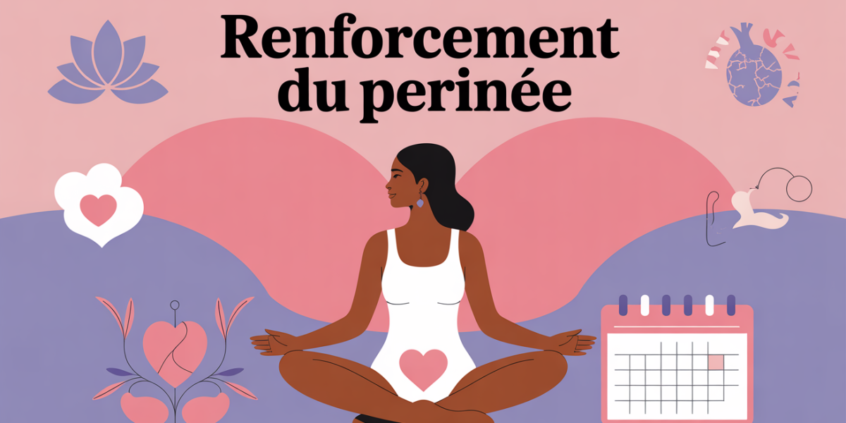 Illustration renforcement du perinee silhouette femme bien-etre