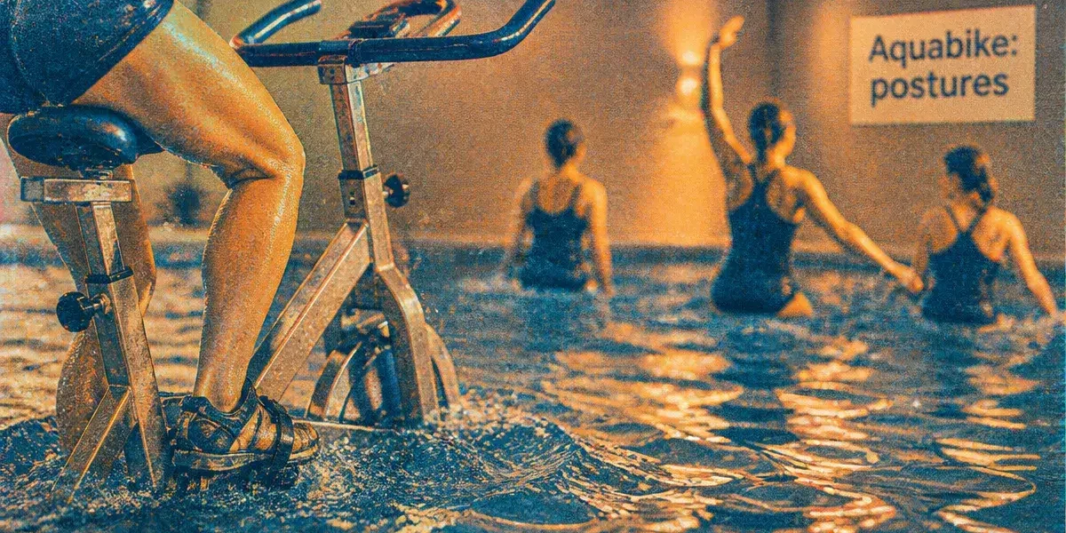 Séance aquabike 45 min : vélo aquabike et posture en piscine