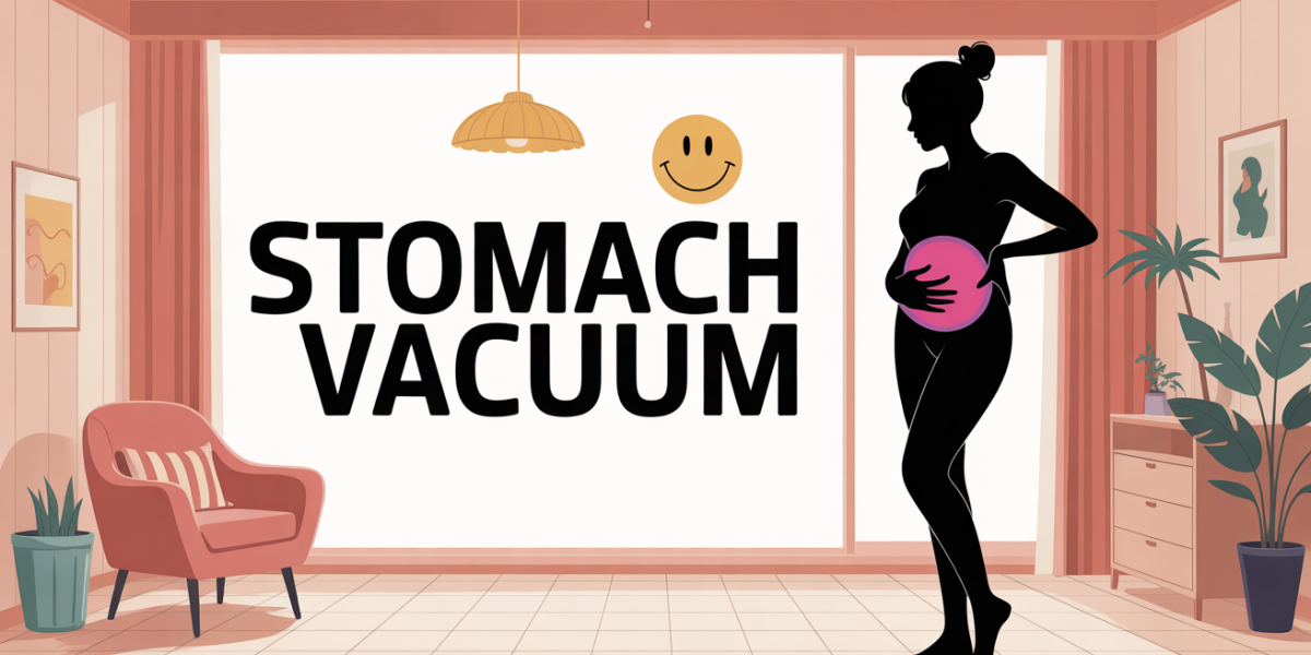 stomach vacuum posture femme illustration moderne