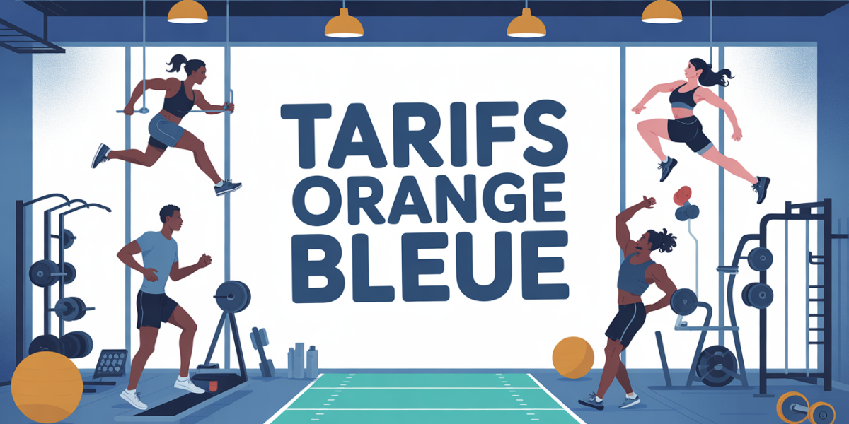 Salle de sport Orange Bleue illustration tarifs