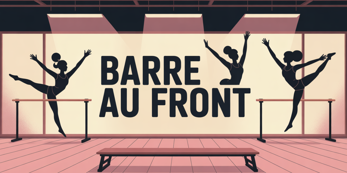Illustration salle de sport tricep barre au front