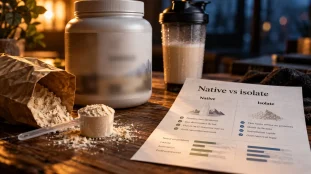 Whey isolate native : étiquette du produit
