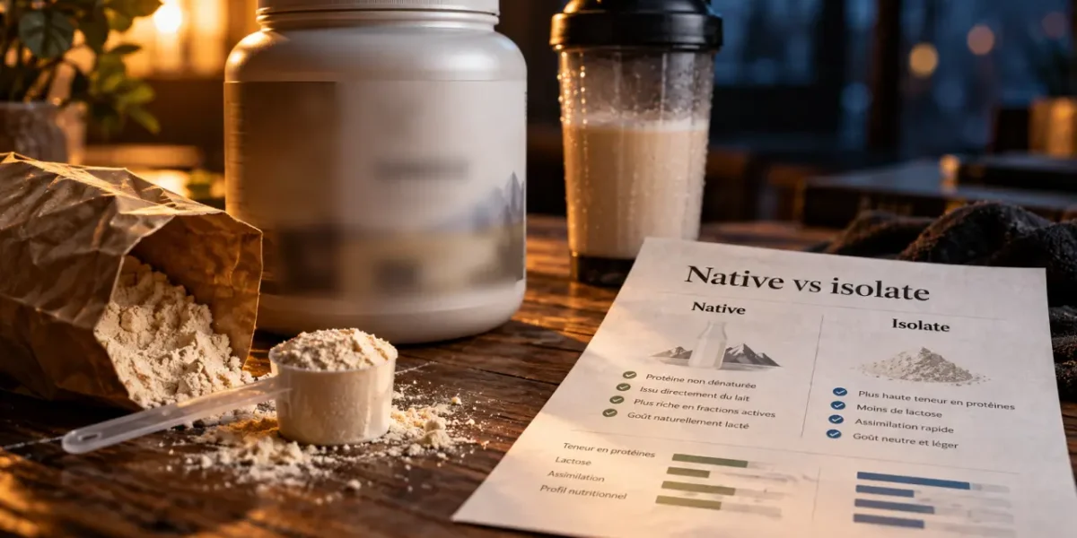 Whey isolate native : étiquette du produit