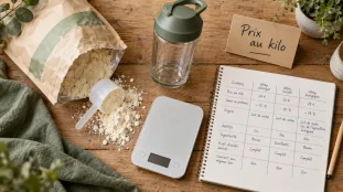 Whey protéine bio : comparez protéines, pas seulement le prix au kilo