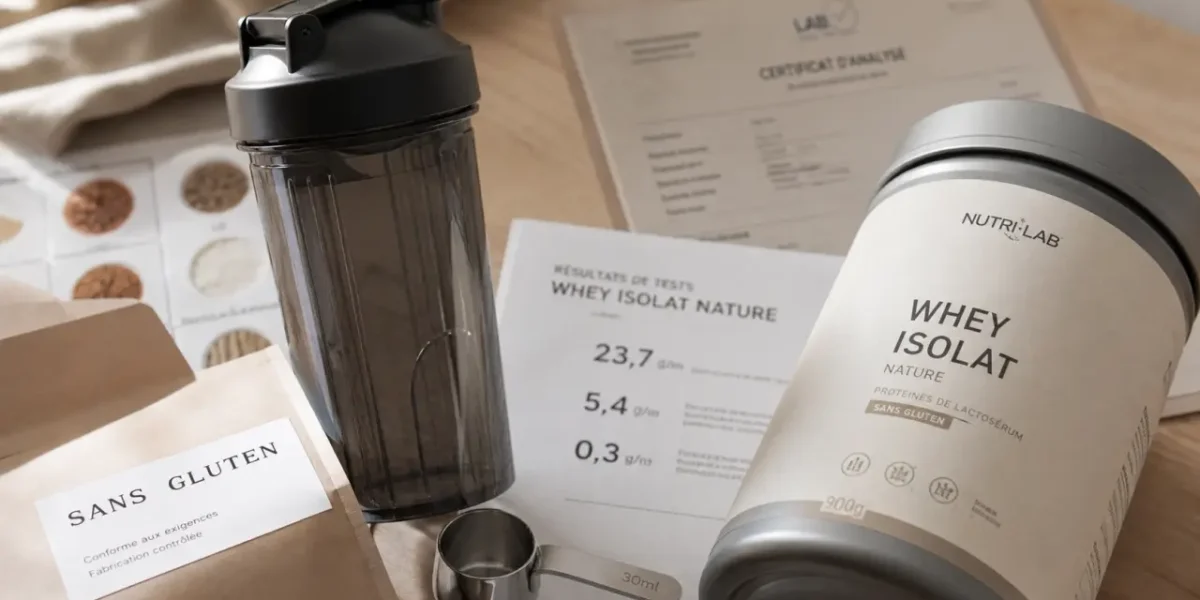 Whey sans gluten, vérifier la contamination croisée sur l’étiquette