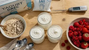 Yaourt grec bienfait : 17 g protéines, yaourt grec nature